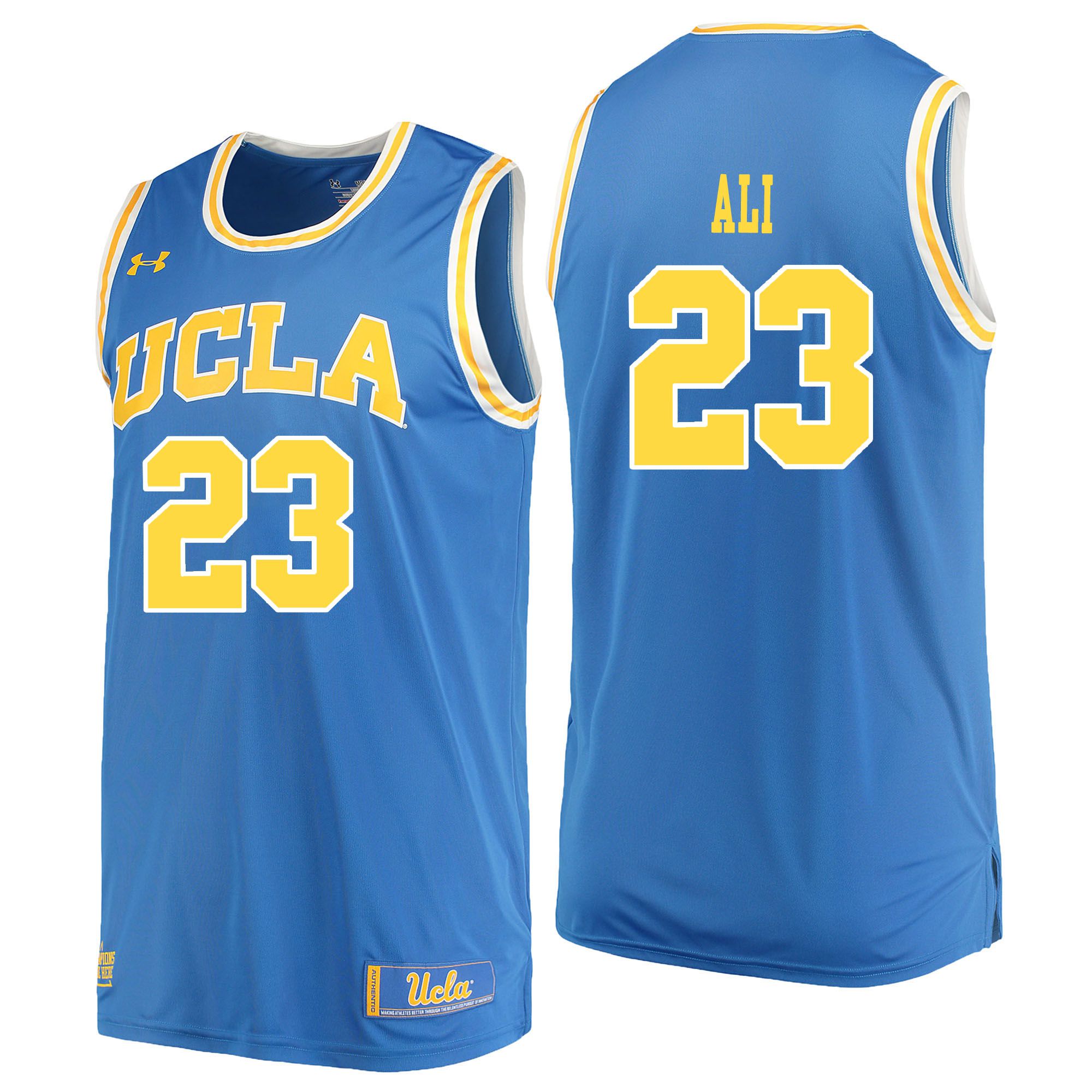 Men UCLA UA 23 ALi Light Blue Customized NCAA Jerseys